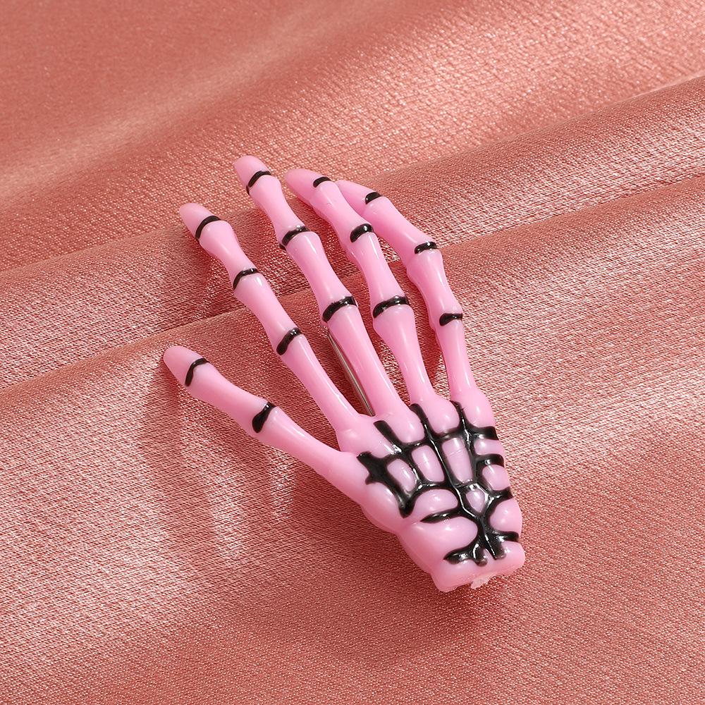 Harajuku Gothic Skull Hand Bone Hair Clip - Bloody Skull Grip