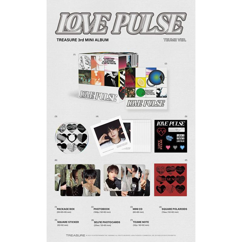 [Vorbestellung] TREASURE 3. MINI-ALBUM [LOVE PULSE] TEUME-Version. (Online-Vorteil)