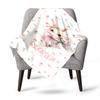 Bunny With Flowers Home Customize Your Name Blankets Comfortable Soft Lightweight Allseason Multipurpose Blanket For Picnics Sofas Offices Beds Living