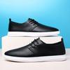 Fashion Spring Autumn New Men's Leather Casual Shoes Soft Soles Comfortable Simple Versatile Commuting Work Shoes Men's Flat Shoes