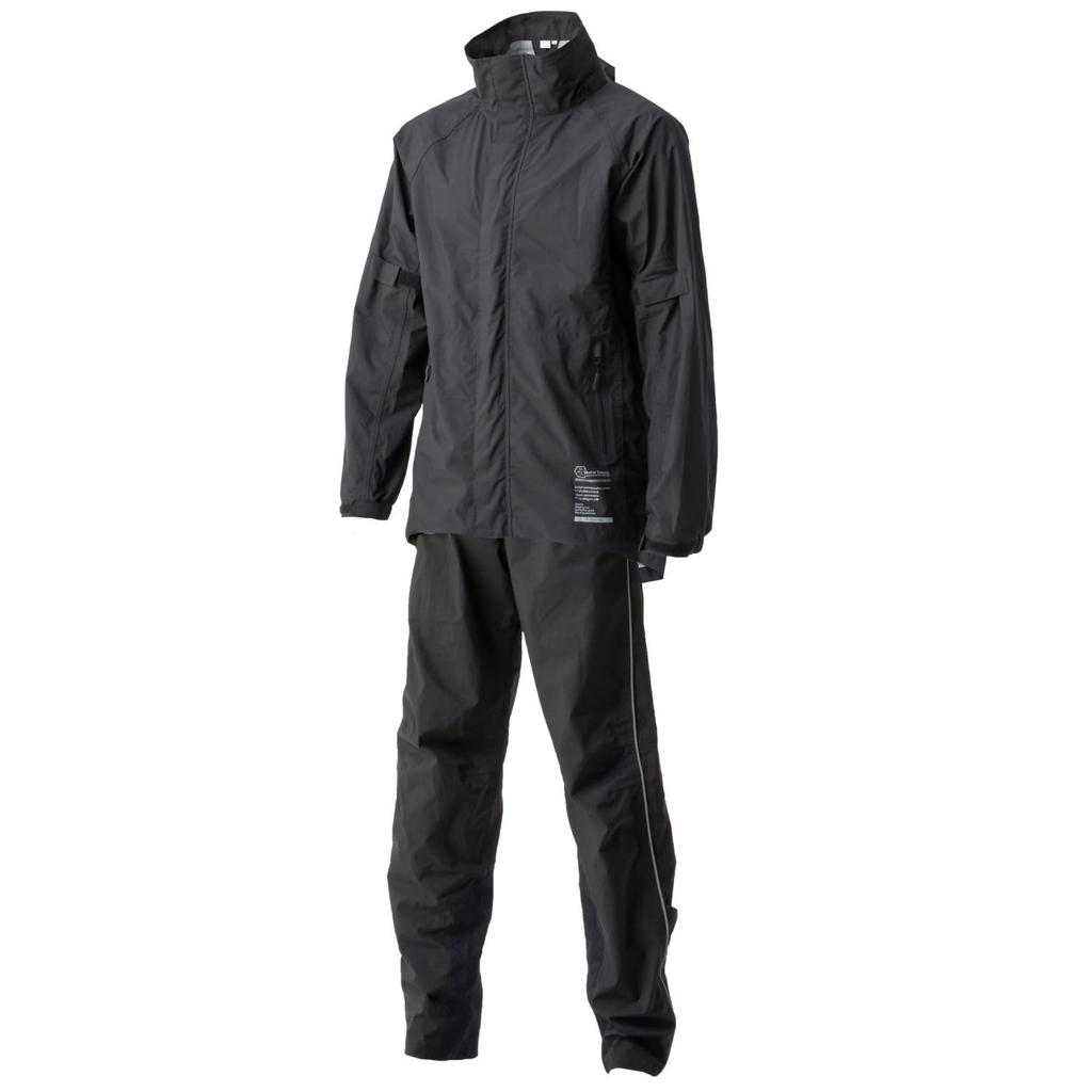 Yamashiro Motor Samurai Motorcycle Rainwear Rider's Stretch Rain Suit, Black, Size 3L, MSR02