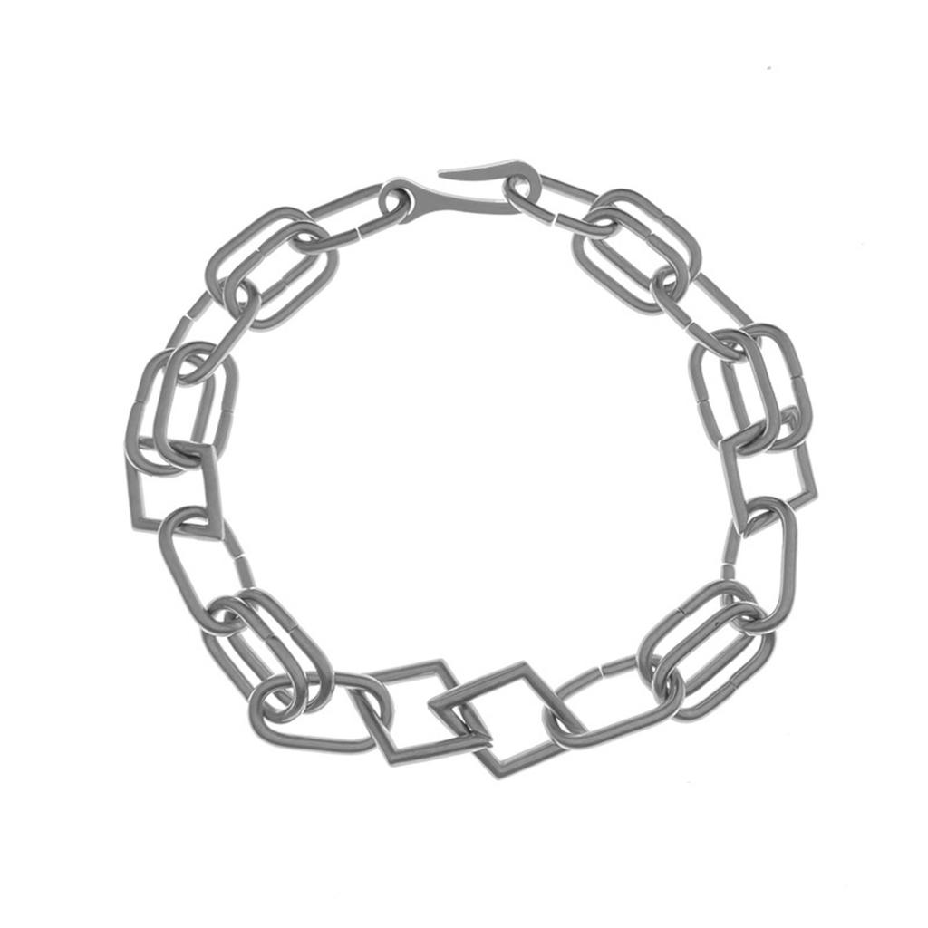 Simple 17 Clasp Necklace Titanium Steel Texture Daily Wear Necklace Perfect for Fashionable Women and Professional