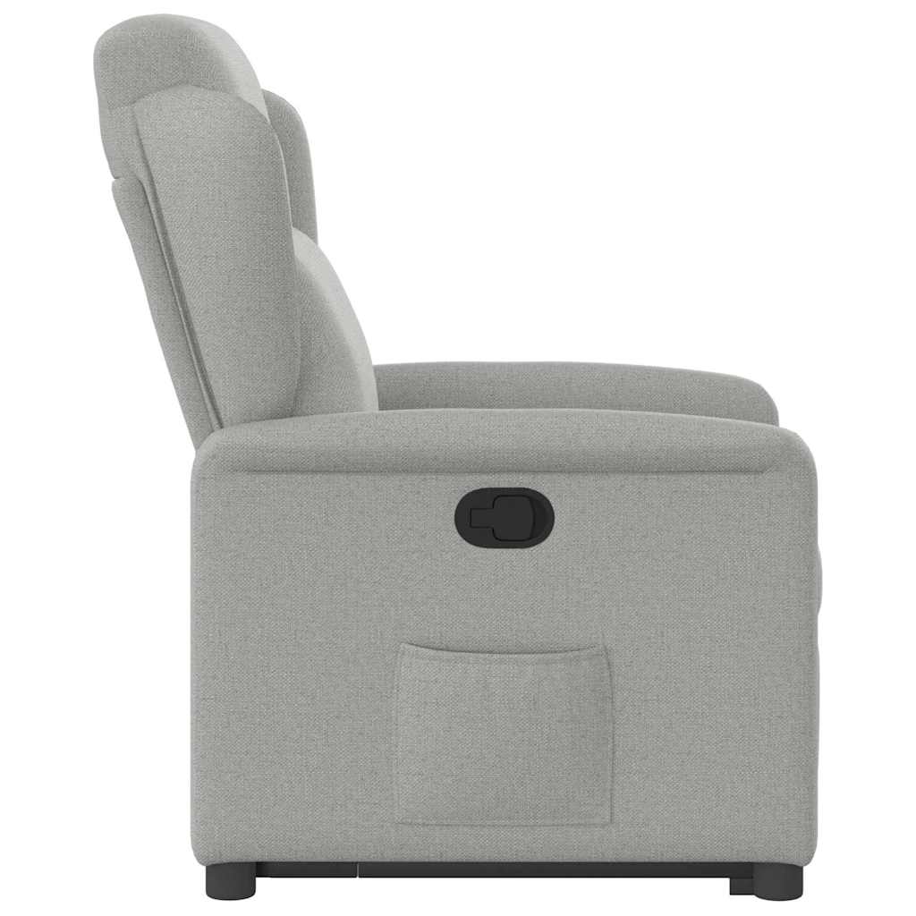Recliner with Rising Aid Cloud Grey Fabric