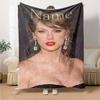 Custom Name Taylor Theme Printed Blanket Perfect For Couch Bed Travel Outdoor Use Machine Washable Cozy Durable