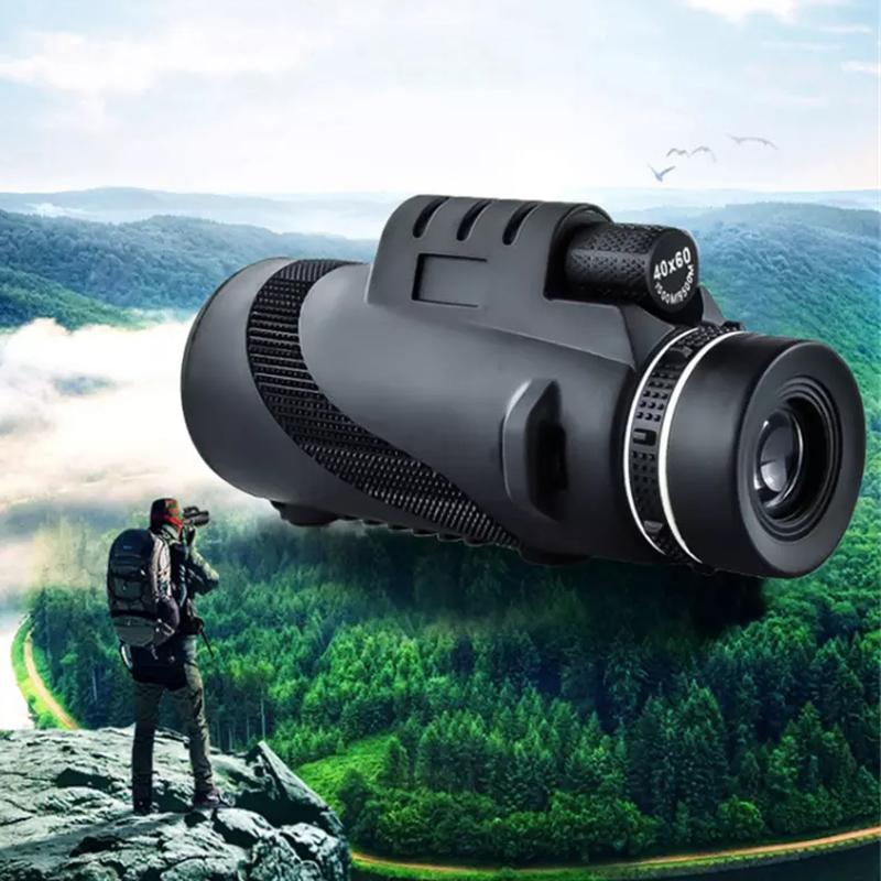 80X100 Optical Lens Zoom Monocular Telescope+Aluminum Alloy Tripod+Phone Clip