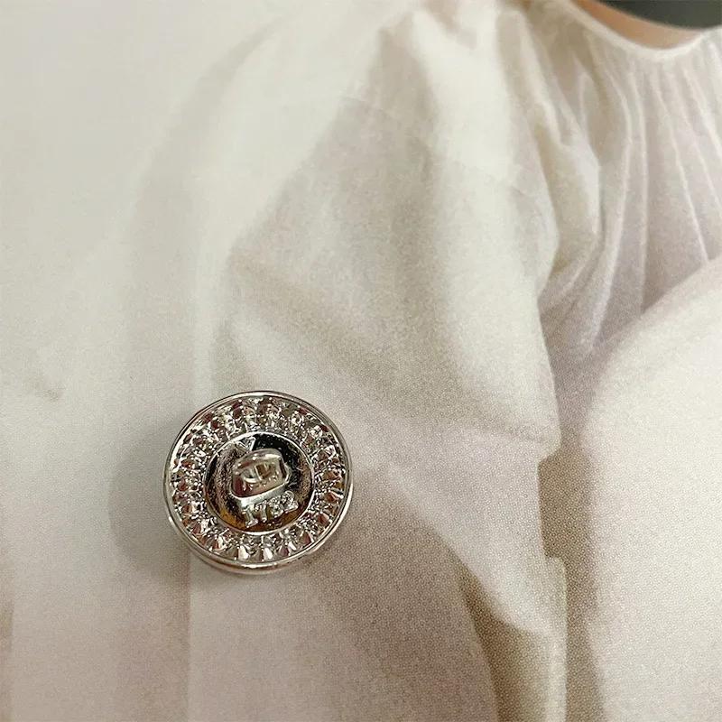 50pcs Pearl Buttons Nail-free Brooch Scarf Shawl Fixed Magnet Brooch Buckle Button Women Cardigan Clip Buckle Clothes Accessory