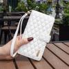 Luxury Lanyard Zipper Wallet Card Slot Phone Case For Samsung Galaxy Z Fold 7 6 5 4 3 Fold6 Fold5 Fold4 Leather Flip Stand Cover
