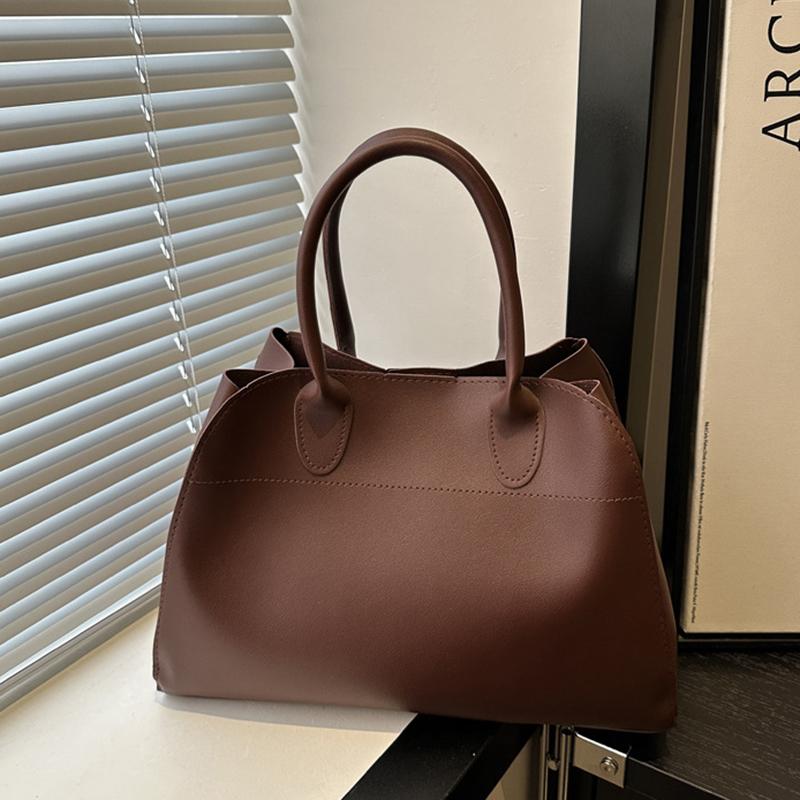 Red Color Large Size Women Handbags Retro Pure Color Shoulder Shopper Tote Bag Luxury Designer Handbags