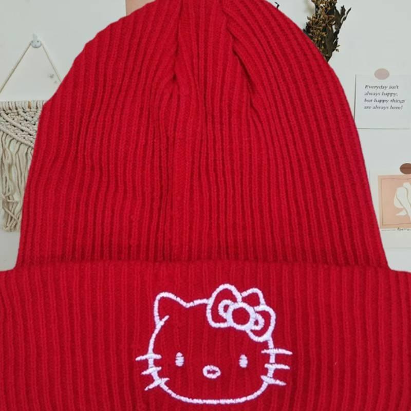 Niedliche und kuschelige gestrickte Katzenohren-Beanie mit Wärme und modischem Stil für den Winter