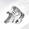 New Punk Style Personality Exaggeration European Lovers' Silver Color Oiled Guitar Ring Finger Jewelry