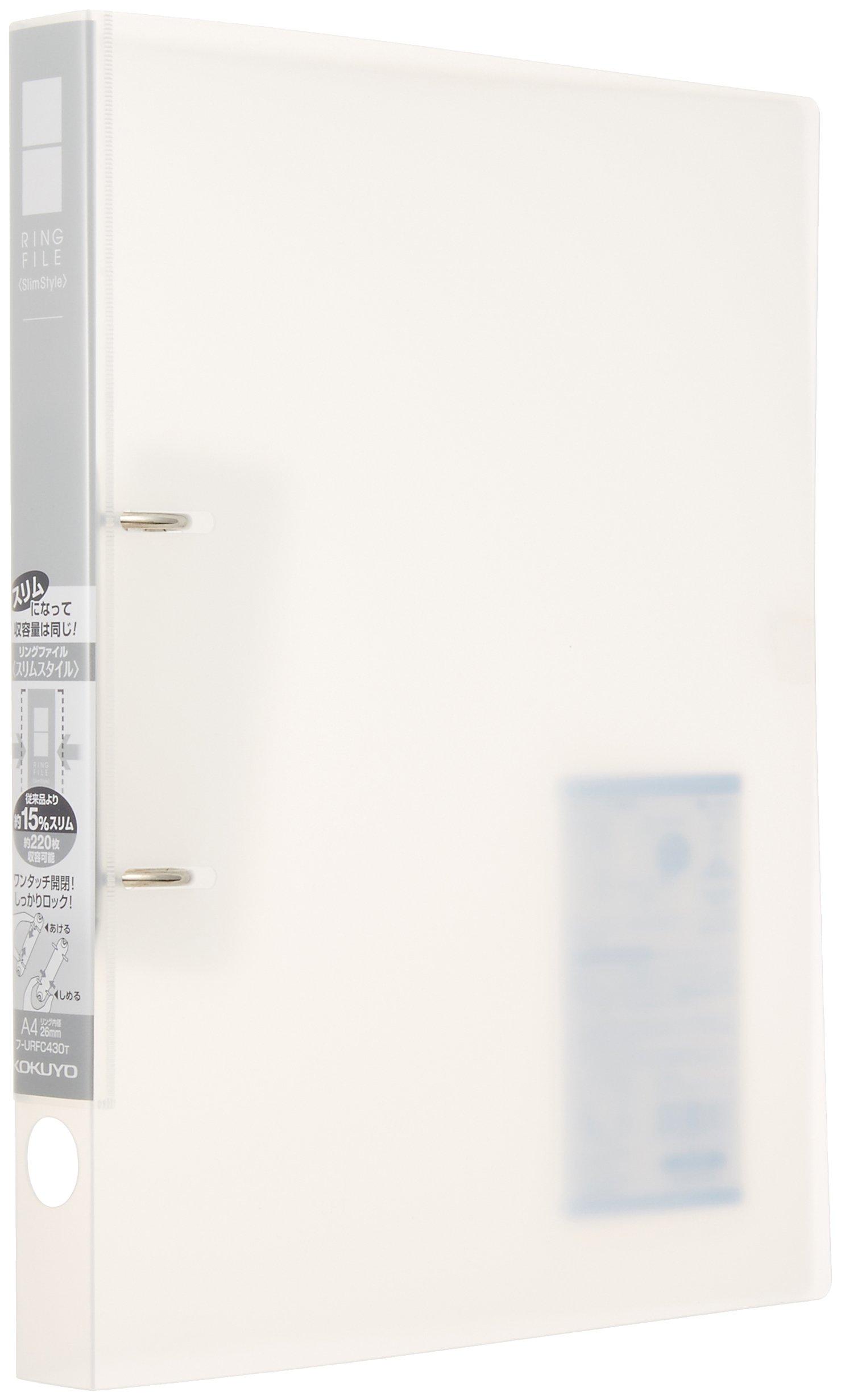 Kokuyo Файл-папка на кольцах Ring Slim, ПП-лист 220, Стиль, Обложка, A4, Листы, Прозрачный, F-URFC430T