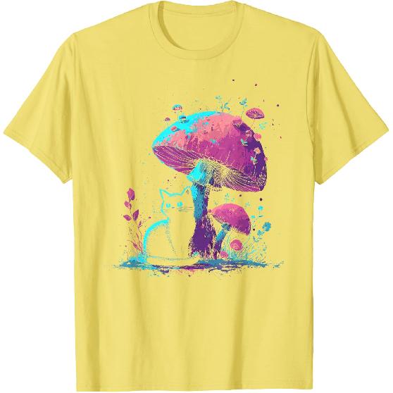 Pastel Goth Cat Mushroom Men Women Kids Cute Cottagecore T-Shirt