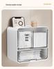 Organizzatore da Bagno da Parete per Dischetti di Cotone, Cotton Fioc e Accessori per Capelli