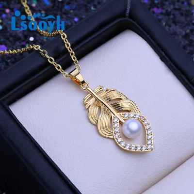 Natural Freshwater Pearl Jewelry CZ Necklaces Bohemian Flower Pendant Elegant Gifts For Women