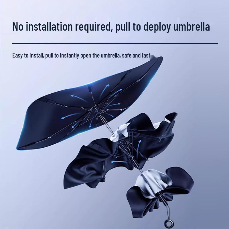 Car Windshield Sunshade: Logo-Printable, Heat-Insulating Sun Protection Umbrella for Cars