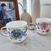 [Mug] Chamoa Antique Flower Gold Rim Mug 2p
