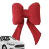 Linen Linen Bow Car Headrest Ribbon Bow Ribbon Bow Car Neck Pillow Lumbar Rest Pillow   Car Seat
