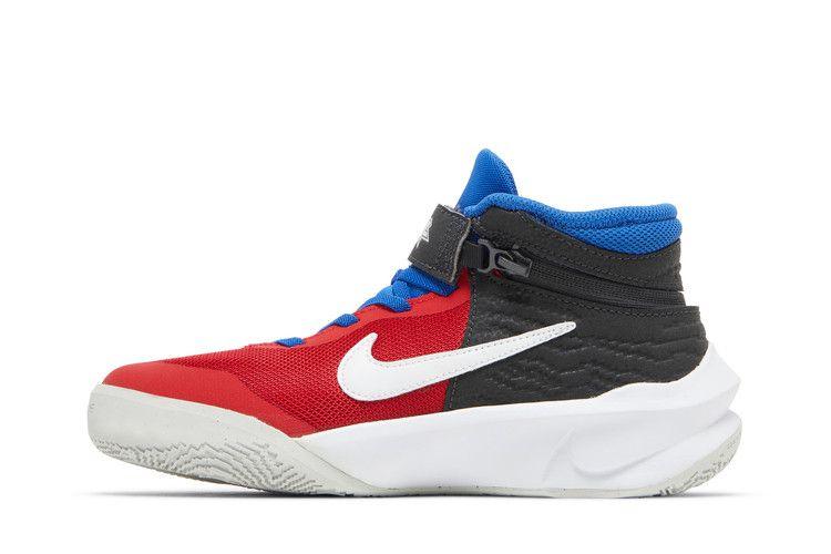 Nike Team Hustle D10 FlyEase GS 'University Red Game Royal'
