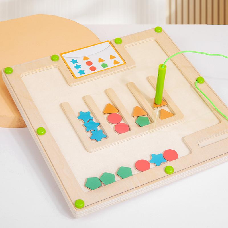 Wooden Shape Color Match Board For Kids Educational Toy For Toddlers