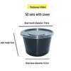 Xiehe 450ml Round Disposable Food Container Set