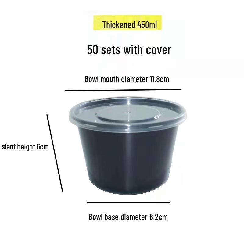 Xiehe 450ml Round Disposable Food Container Set