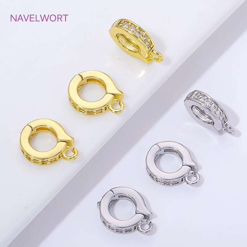 18K Gold Plated Brass Hinged Necklace Enhancer,Bail Pendant Holder For Jewelry,Bails For Pendants,DIY Necklace Making Findings