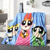 Powerpuff Girls Adventure Flannel Blanket Super Soft Warm Cozy Blanket For Sofa Bed Office Travel Allseason Home Decor Gift