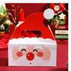 Weihnachtsgeschenkbox Quadratische Süßigkeitenboxen mit Griff Kekskuchen Gebäckboxen Leckerli-Verpackungsbox Party-Geschenkboxen Partyzubehör