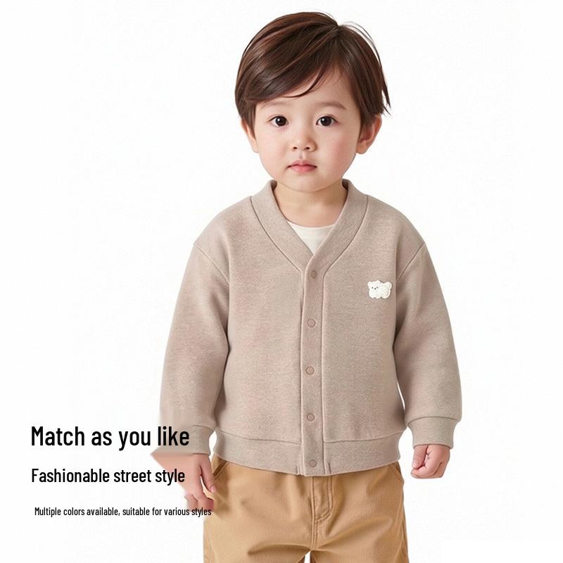 Leichte V-Ausschnitt Strickjacke für Kinder (Jungen und Mädchen) - Ideal für Ausflüge im frühen Herbst