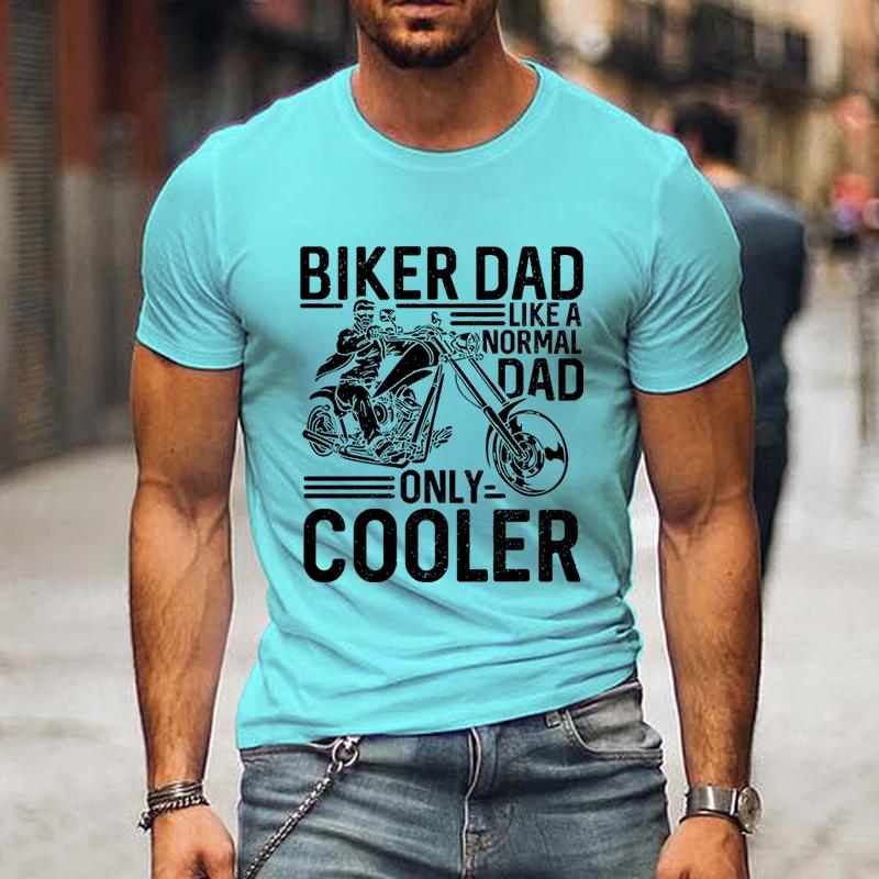 2024 Lustige Designs T-Shirts Biker Papa Nur Cooler Grafik T-Shirts Männer 90er Vintage Kleidung Vatertagsgeschenke Klassisches T-Shirt