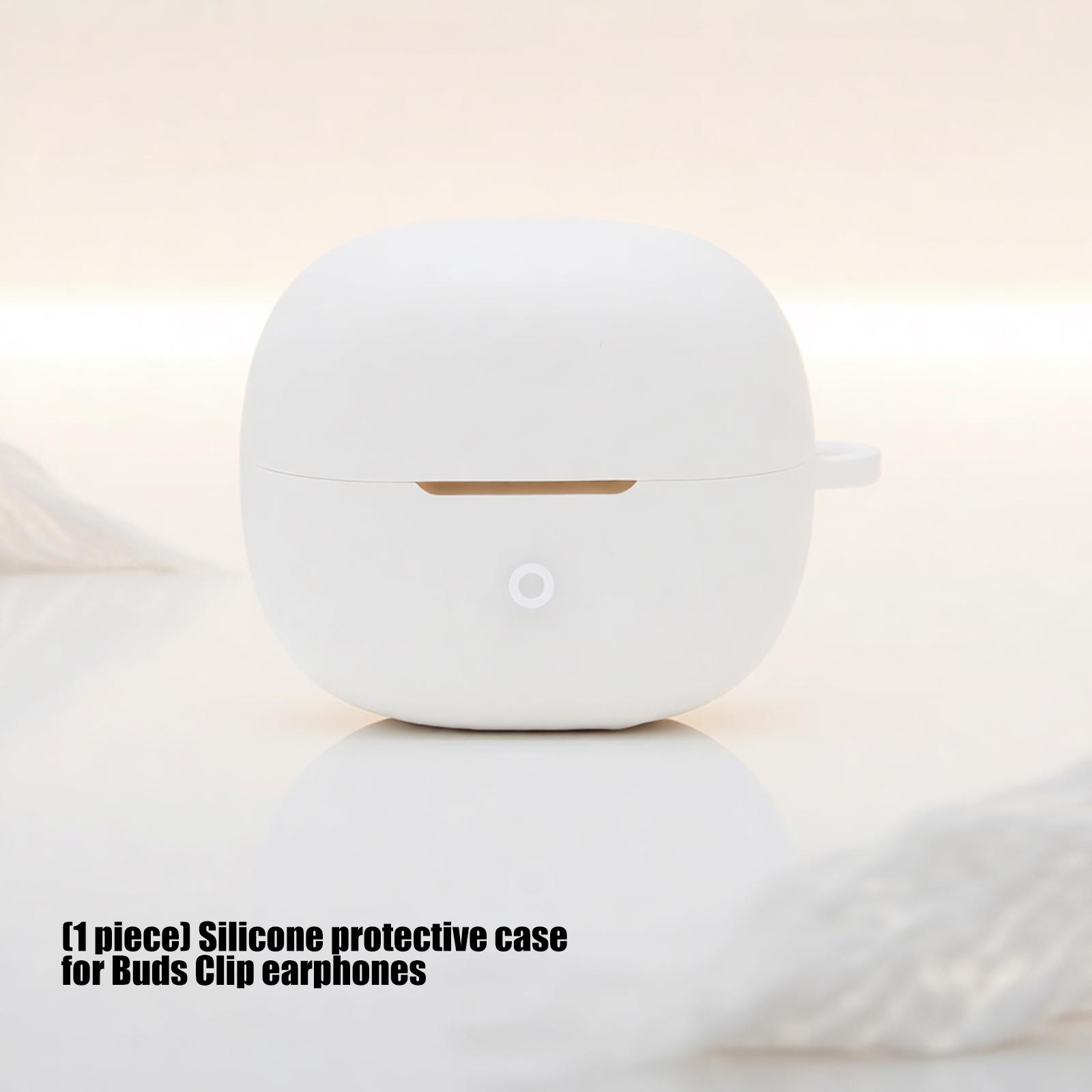 

Headphone Cover Shockproof Wrap Case Skin Antiscratch Guard Washable Silicone Housing Shell Enhances Grip for Buds Clip чорний