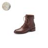 Fashion Genuine Leather Women Boots HOT SALES Autumn Shoes for Women Winter Handmade Boots Square Toe Chunky Heel Shoes Zapatos Mujer
