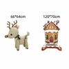 Standing Christmas Foil Balloons Candy House Christmas Deer Large Standing Balloon Navidad New Year Christmas Decoration