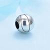 Cross-border Basketball Beads: Large Hole S925 Silver Bracelet Charms for DIY Jewelry.