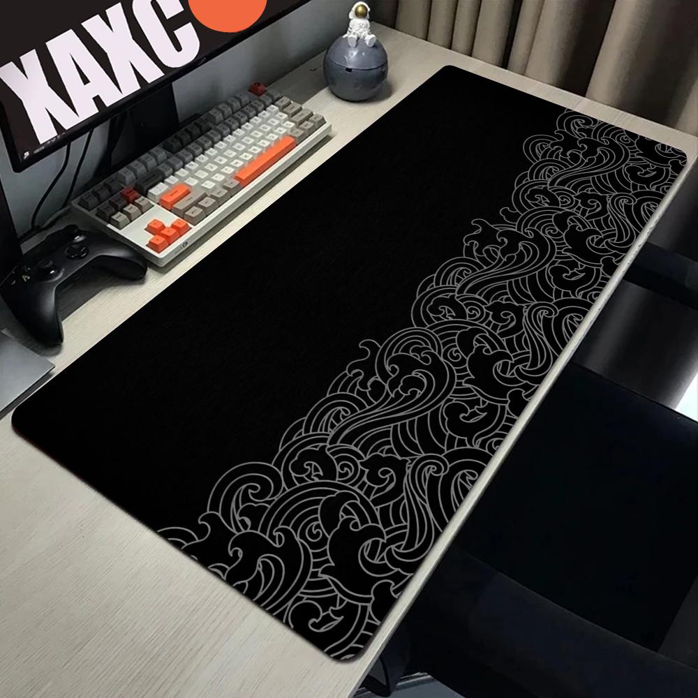 Fioletowa Fala Podkładka pod Mysz Abstract Design Podkładka na Biurko Artystyczna Podkładka pod Mysz Z Antypoślizgową Gumową Podstawą Obszyta Krawędź Podkładka na Biurko do Pracy