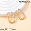 2026 Titanium Steel Gold Plated Geometric Earrings: Women's Light Luxury, Simple Fashion European Style Set.