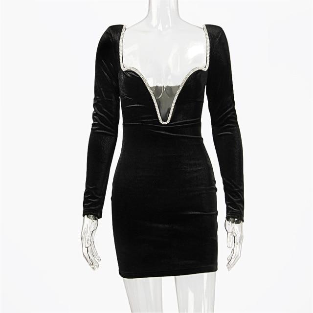Winter Velvet Party Dress 