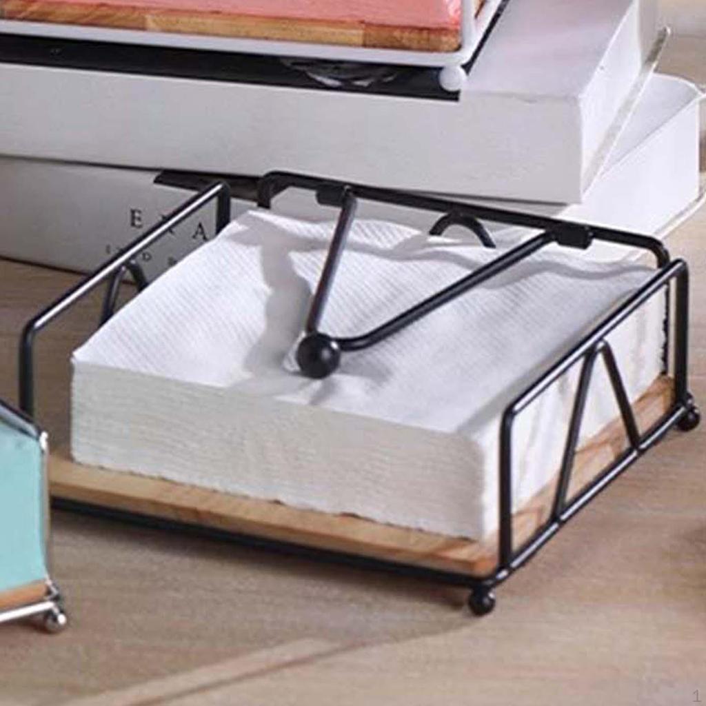 Chic Wooden Base Tissue Rack for Elegant Dining Room Organization