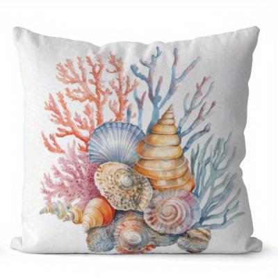 Home Decor Sea Creatures  Beach Scenes Pillow Covers Pattern Cushion Cover Suitable For Sofa Bedroom Car Pillow Cover