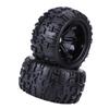 4pcs Set Rubber Tyre Tires & Plastic Hubs Wheel Rims Accessories for 1 8 RC Truck Car