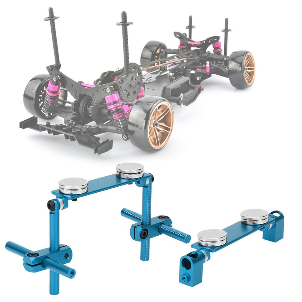 J-ouuo Aluminum Magnetic Stealth Invisible Body Shell Mount Kit for 1/10 RC Racing Car (Sky Blue)