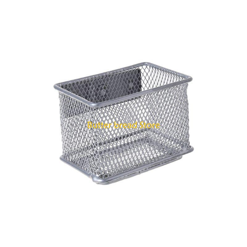 W89C Durable Refrigerator Wire Mesh Basket Storage Box Kitchen Cabinet Sundries Pen Makeup