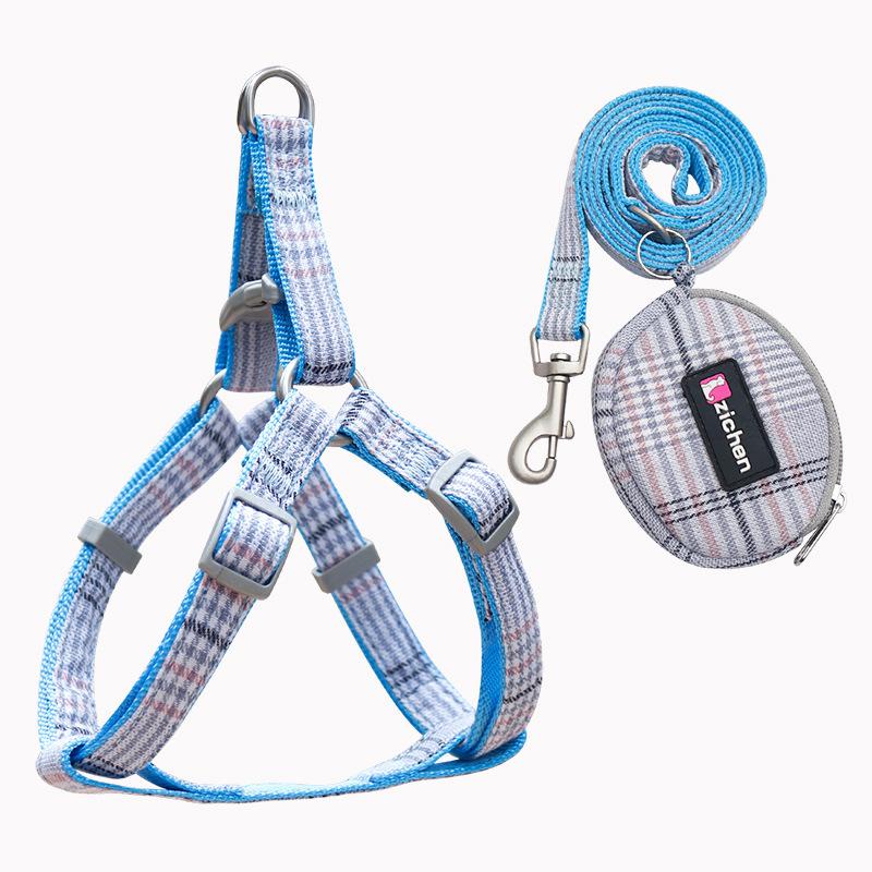 Pet Dog Chest and Back Traction Rope Y-shaped Chest Strap Vest Style Dog Walking Rope Teddy Bear Shiba Inu Vest Dog Rope Set