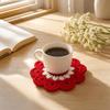 Handmade Crochet Flower Coasters Heat Resistant Mug Mat Creative Trivet Mats  Coffee Cup Use