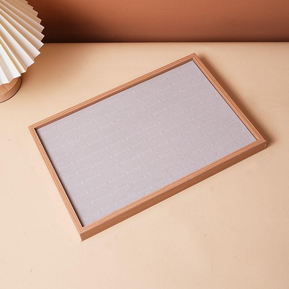 Wood Jewelry Display Tray 6/9/12/24 Grids Wood Organizing Box Large Ring Earring Holder  Bracelet