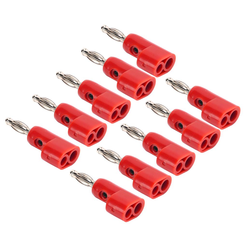 10pcs 4mm Stackable Banana Plug Connectors Solderless Banana Plugs for Security Accessories