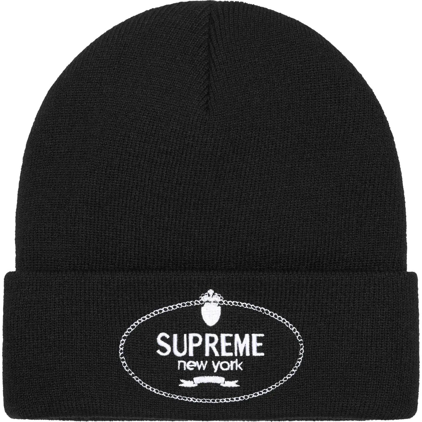 Supreme Crest Beanie Black One-Size