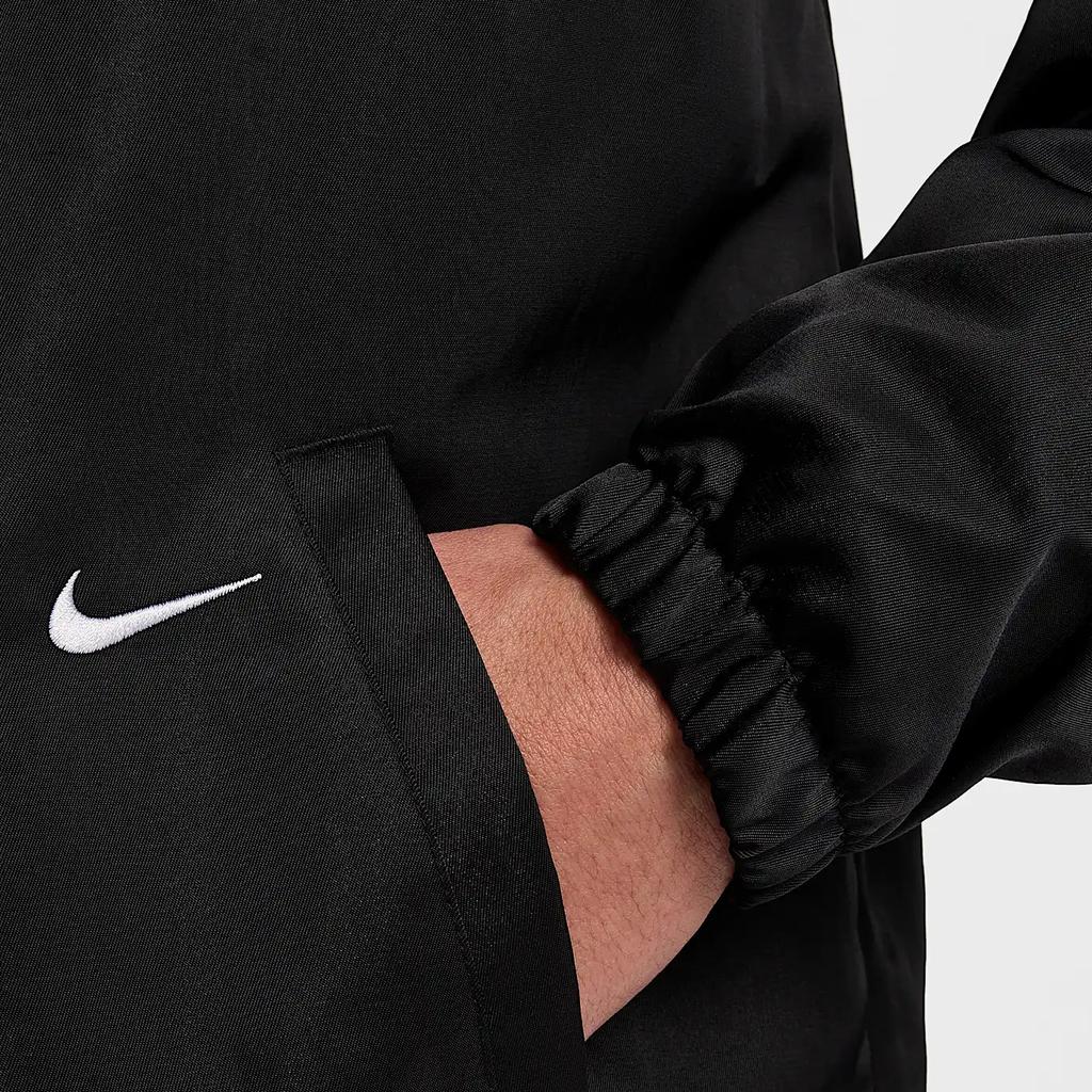 Nike Loose Fit Long Sleeve Cotton Jacket With Print Men Jackets Black HJ3876-010