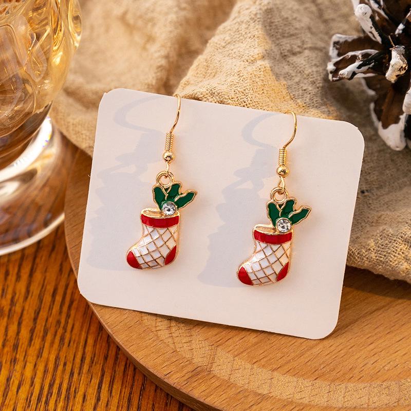 

Festive Santa, Snowflake, Candy Cane, Bell, Elk, and Hat Earrings - Perfect Christmas Accessories