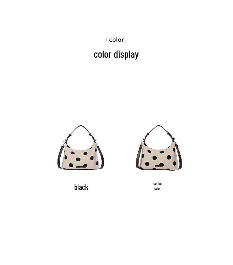 Korean Patchwork Polka Dot Linen Tote - Women's 2026 Summer Large Capacity Fashion Crossbody Bag